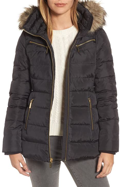 michael kors fur coat|michael kors removable hood coats.